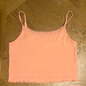 American Eagle cropped lace cami